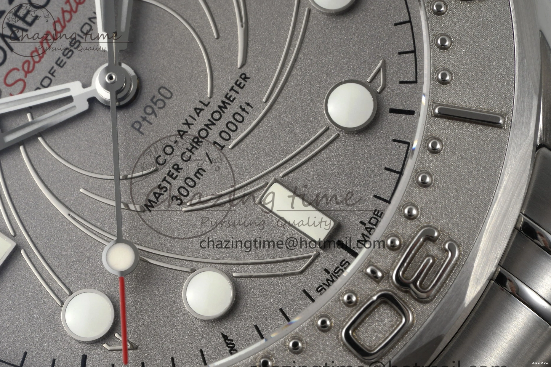 0521 Unisex Seamaster 300M 007 Platinum VSF 1:1 Best Edition Gray Dial on SS Bracelet A 7826